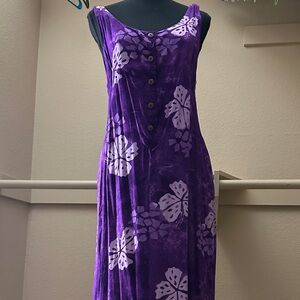 Vibrant Purple Floral Maxi Dress
